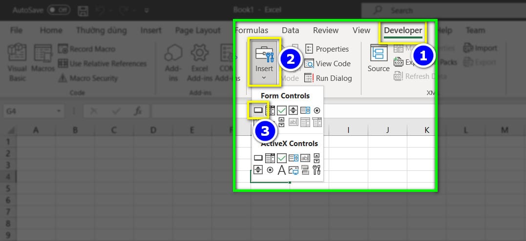 Hướng dẫn cách tạo Button trong Excel - 4