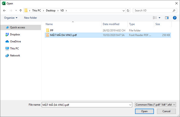 Chèn file PDF vào bảng tính Excel - 5