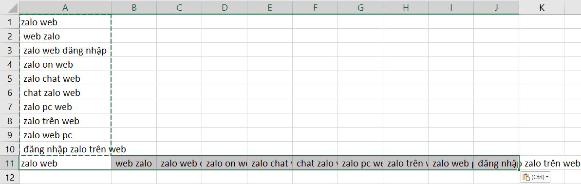 Cách chuyển cột thành dòng - dòng thành cột trong Excel - 13