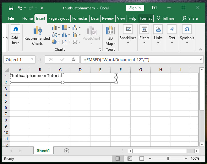 Hướng dẫn cách đính kèm file vào Excel - 4