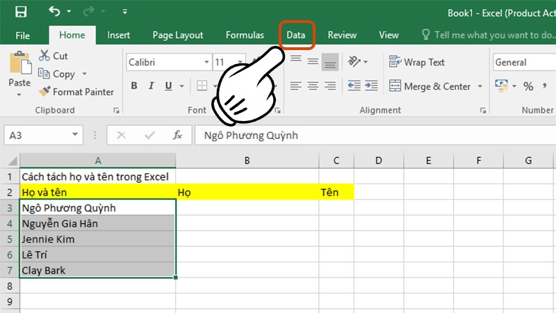 Hướng dẫn tách họ và tên thành từng cột riêng trong Excel - 11