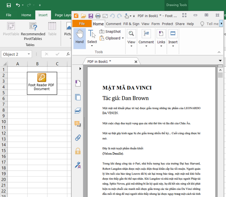 Ch&egrave;n file PDF v&agrave;o bảng t&iacute;nh Excel - 12