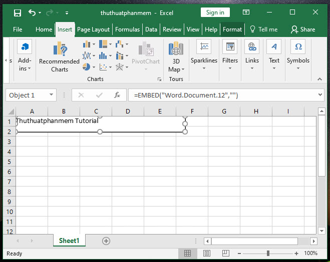 Hướng dẫn c&aacute;ch đ&iacute;nh k&egrave;m file v&agrave;o Excel - 4