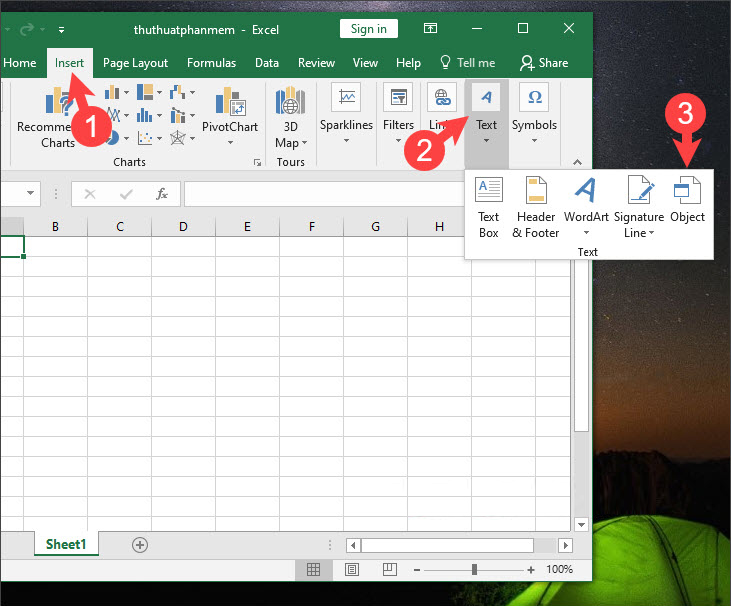 Hướng dẫn c&aacute;ch đ&iacute;nh k&egrave;m file v&agrave;o Excel - 5