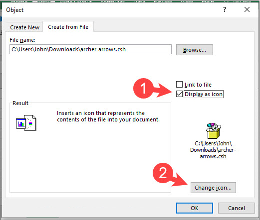 Hướng dẫn c&aacute;ch đ&iacute;nh k&egrave;m file v&agrave;o Excel - 8