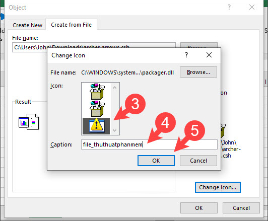 Hướng dẫn c&aacute;ch đ&iacute;nh k&egrave;m file v&agrave;o Excel - 9