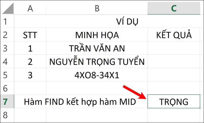 Hướng dẫn sử dụng h&agrave;m FIND trong Excel - 10