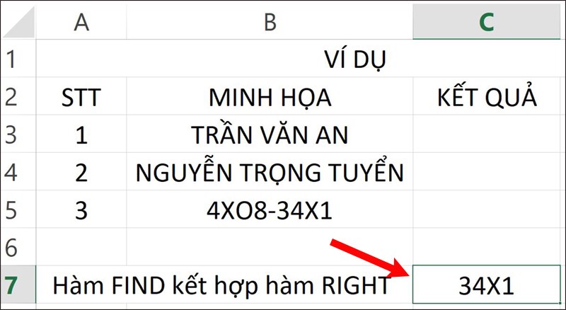 Hướng dẫn sử dụng h&agrave;m FIND trong Excel - 12