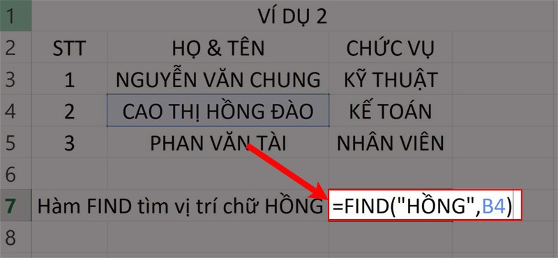 Hướng dẫn sử dụng h&agrave;m FIND trong Excel - 3