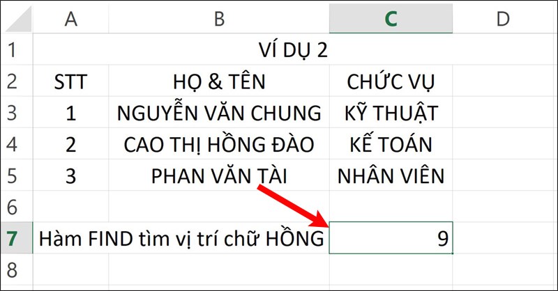 Hướng dẫn sử dụng h&agrave;m FIND trong Excel - 4